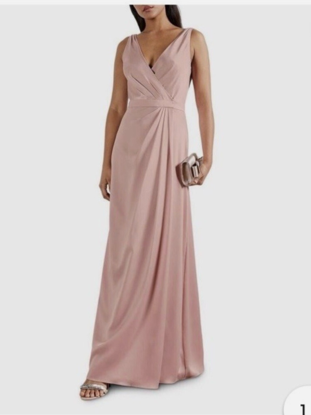 Ted Baker Blush Pink Sleeveless V-Neck Maxi Dress